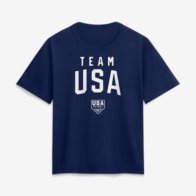 Team USA Women's Summer Games Softball T-Shirt - Navy
